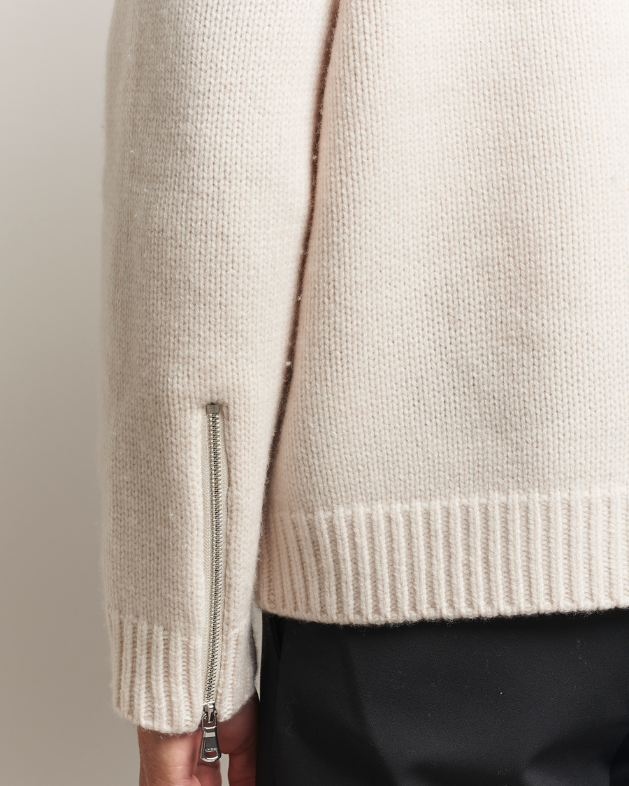 Herre | Trøjer | J.Lindeberg | Kessler Biker Wool Full Zip Moonbeam