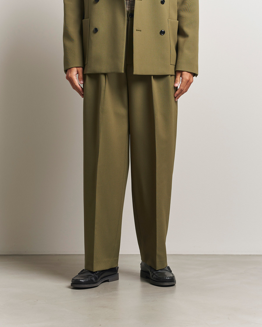 Herre | Bukser | NN07 | Justin Double Pleated Suit Trousers Firene Green