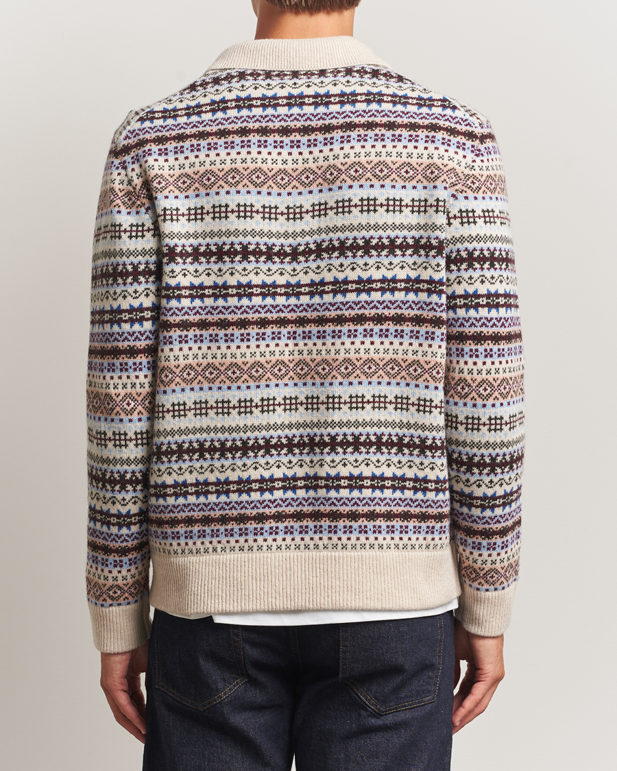 Herre | Trøjer | NN07 | Robbie Fairisle Knitted Polo Multi