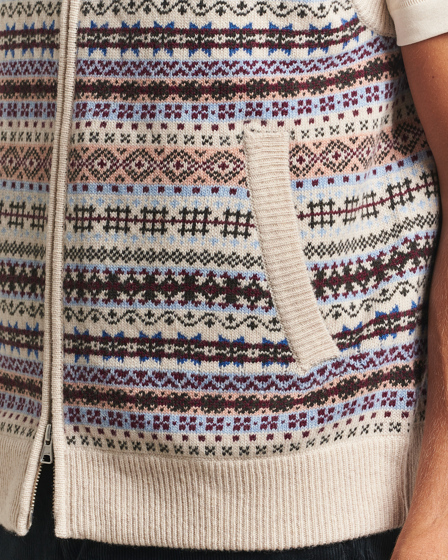 Herre | Trøjer | NN07 | Robbie Fairisle Full Zip Vest Multi