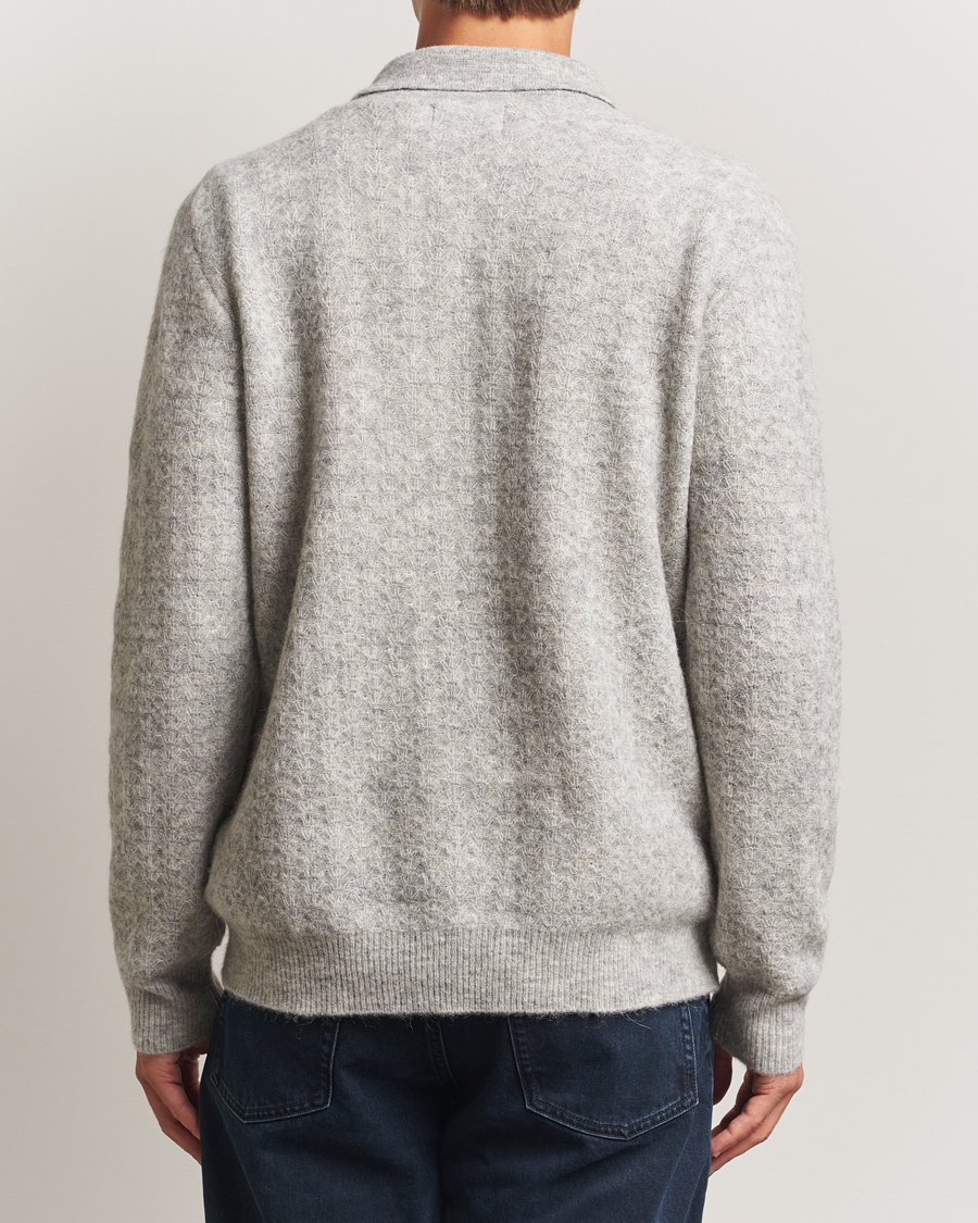 Herre | Trøjer | NN07 | Alfie Alpaca Knitted Half Zip Sable Grey