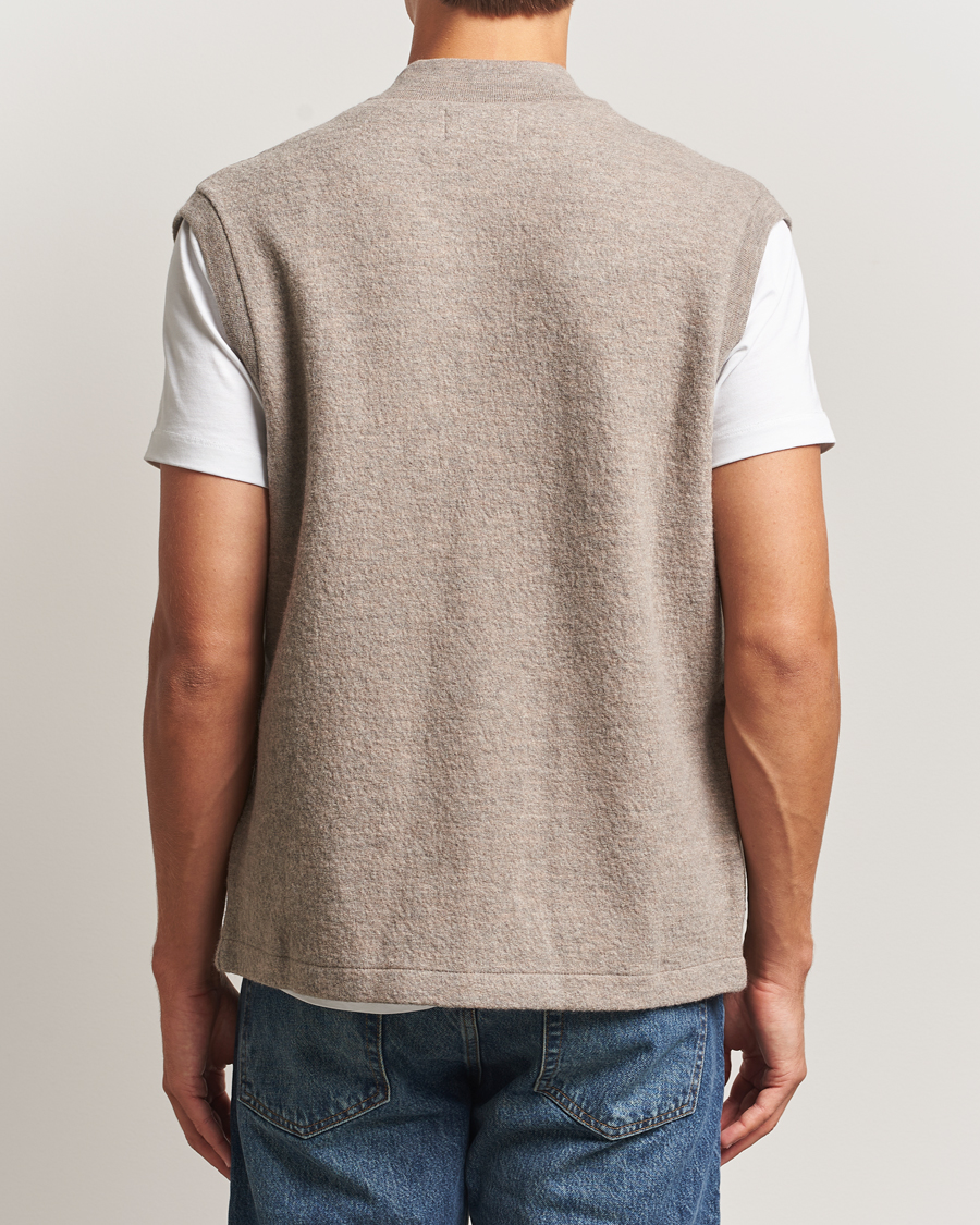 Herre | Trøjer | NN07 | Boiled Wool Vest Khaki Beige