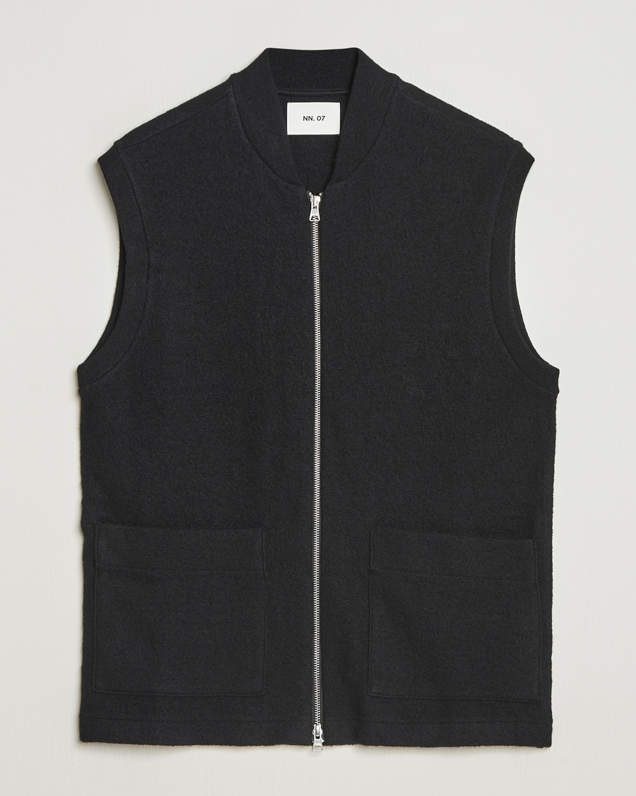 Herre | Trøjer | NN07 | Boiled Wool Vest Black
