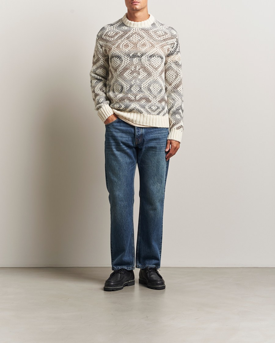 Herre | Trøjer | NN07 | Brady Heavy Knitted Sweater Ivory Multi