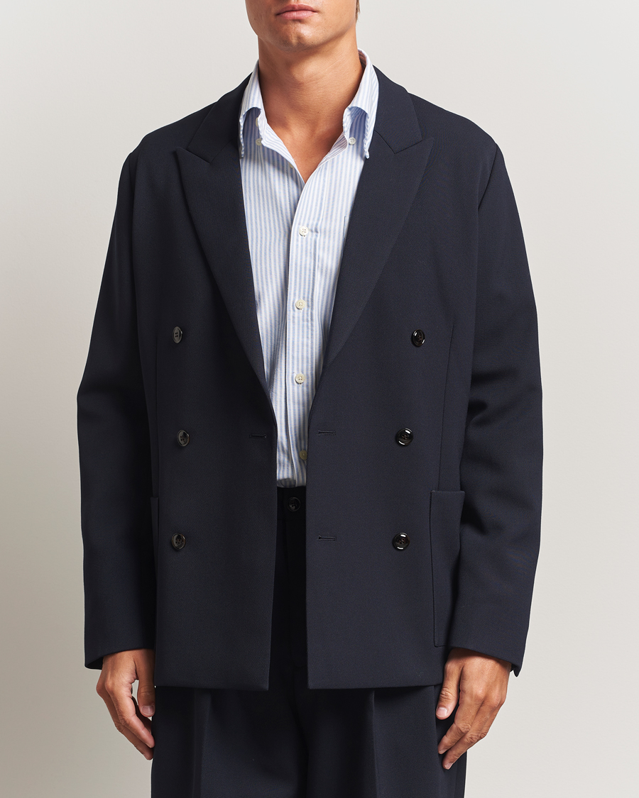 Herre | Blazere & jakker | NN07 | Jordin Wool Double Breasted Blazer Deep Navy