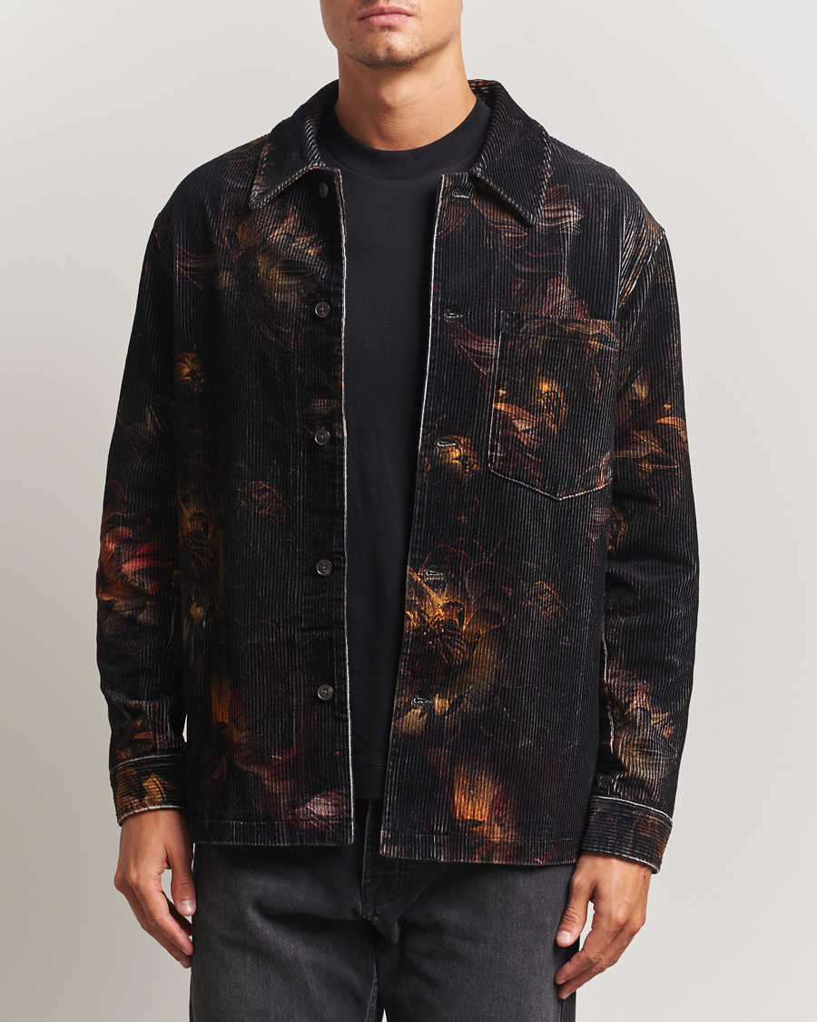 Herre | Skjorter | NN07 | Blaze Printed Corduroy Overshirt Multi