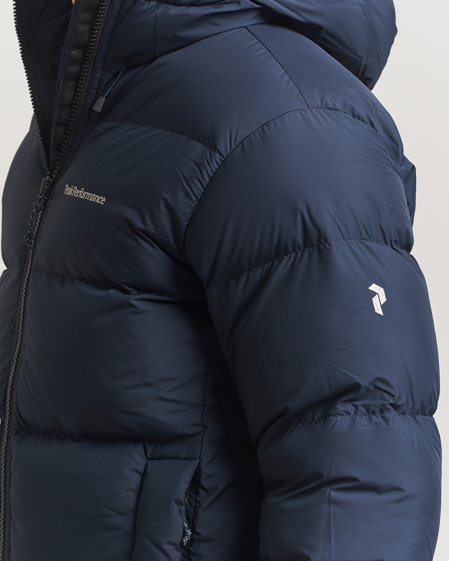 Herre | Jakker | Peak Performance | Rivel Down Hooded Jacket Blue Shadow