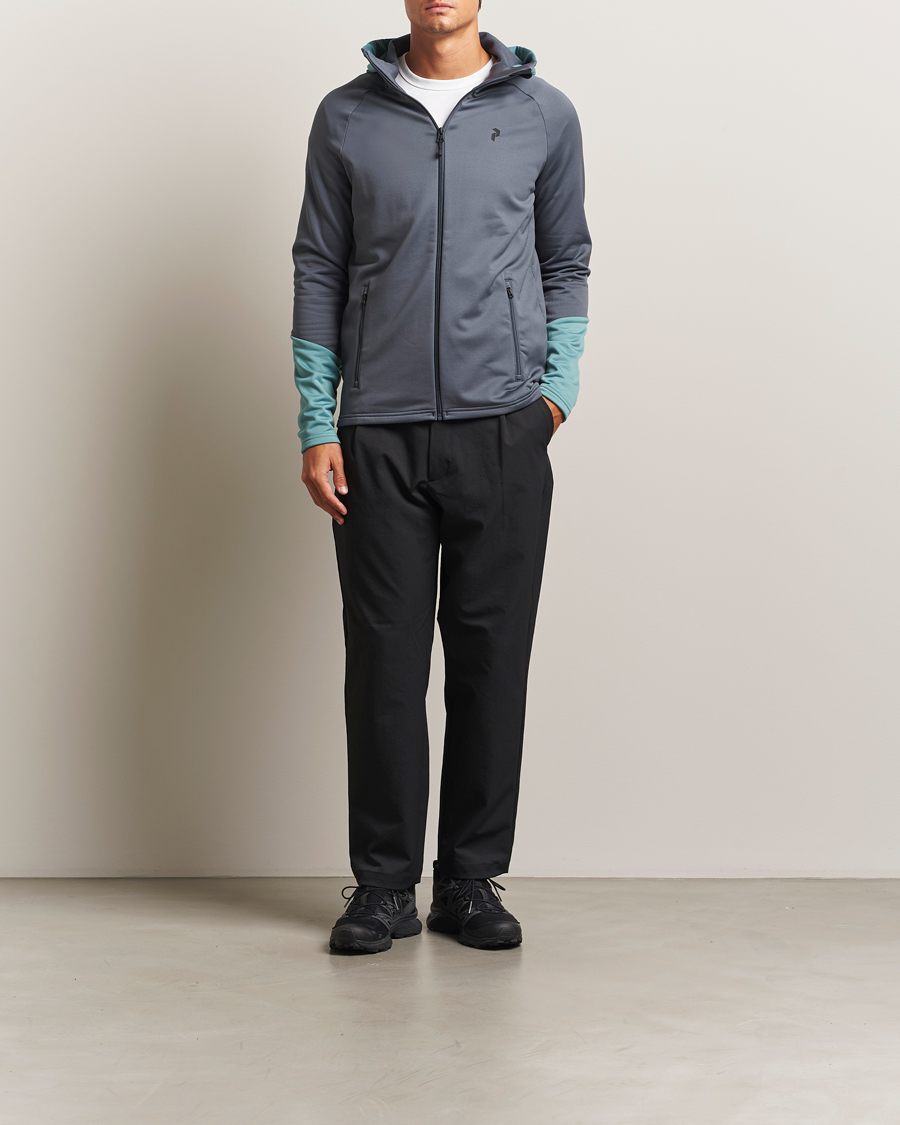 Herre | Trøjer | Peak Performance | Rider Full Zip Hoodie Mountain Mist/Deluded Vision