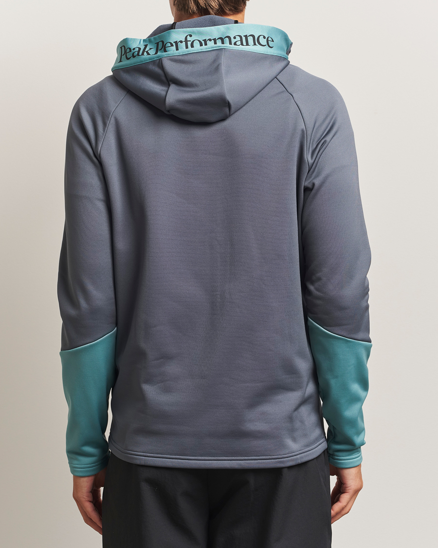 Herre | Trøjer | Peak Performance | Rider Full Zip Hoodie Mountain Mist/Deluded Vision