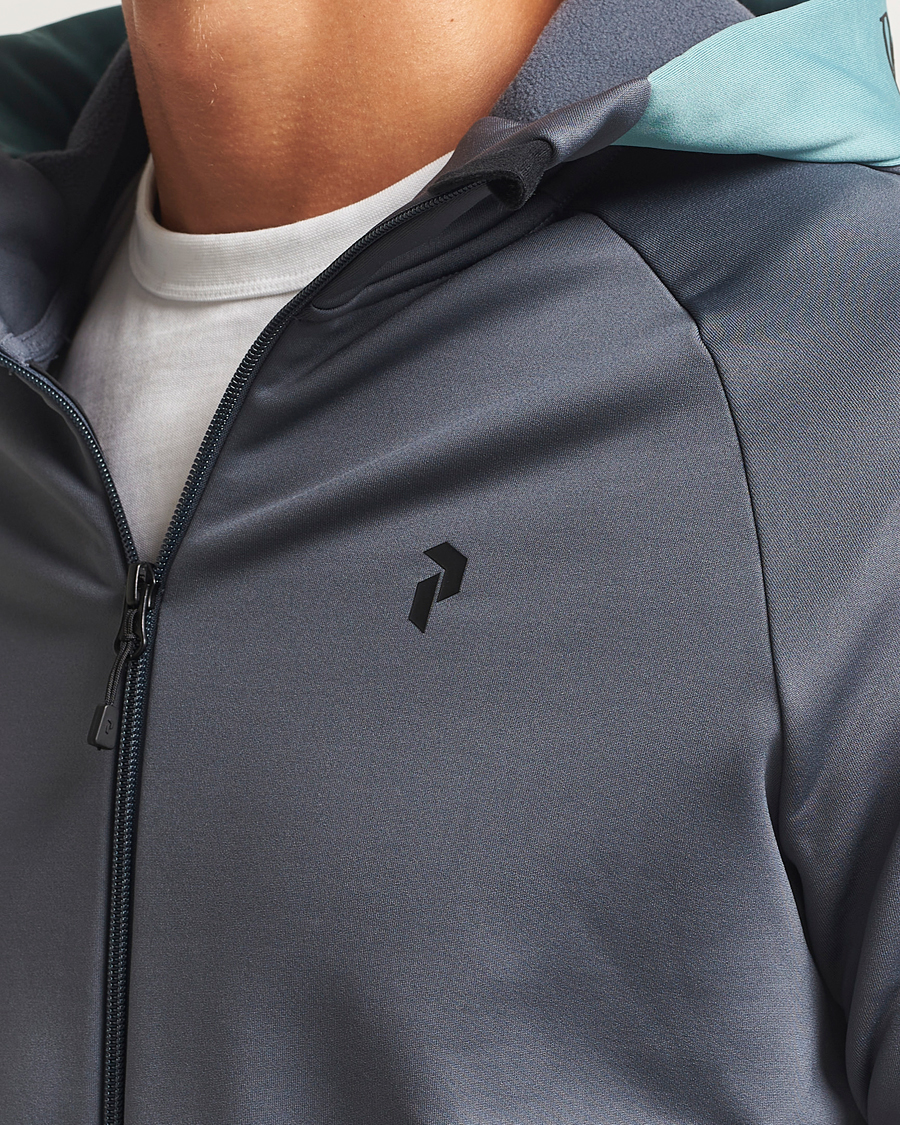 Herre | Trøjer | Peak Performance | Rider Full Zip Hoodie Mountain Mist/Deluded Vision