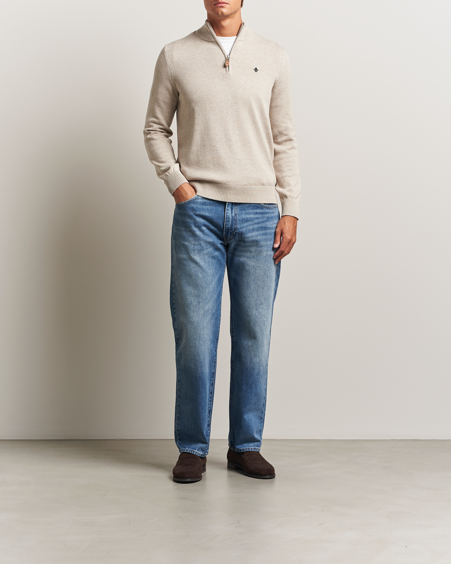 Herre | Trøjer | Morris | Darmon Half Zip Beige