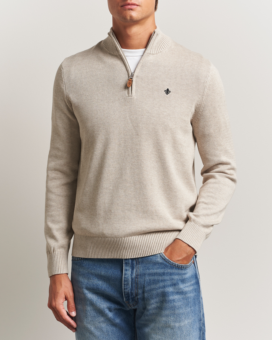 Herre | Trøjer | Morris | Darmon Half Zip Beige