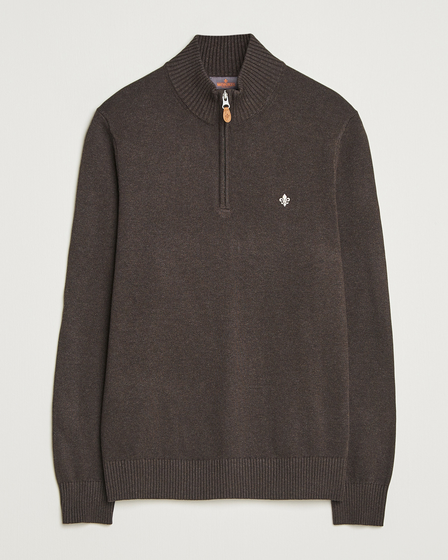 Herre | Trøjer | Morris | Darmon Half Zip Brown