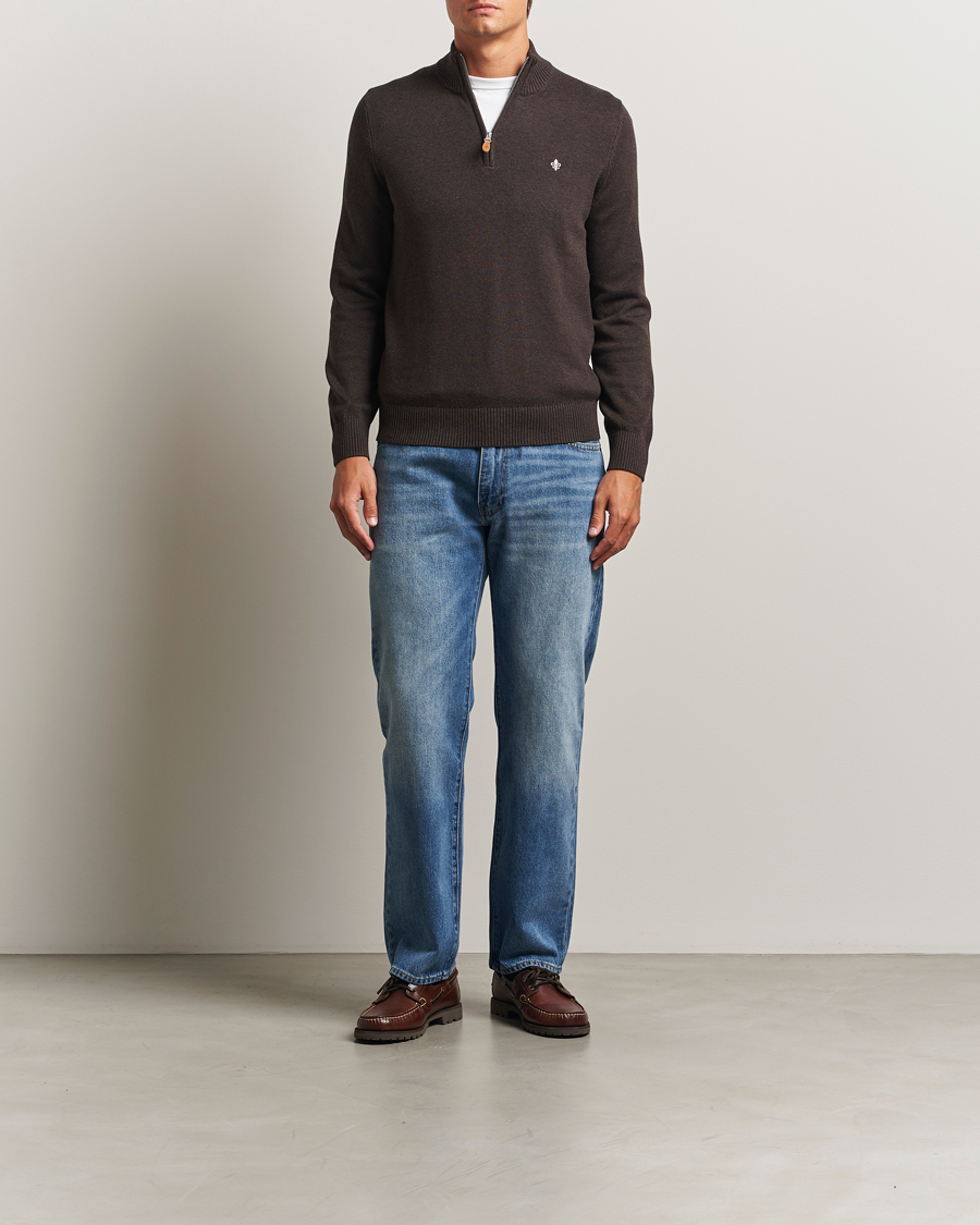 Herre | Trøjer | Morris | Darmon Half Zip Brown