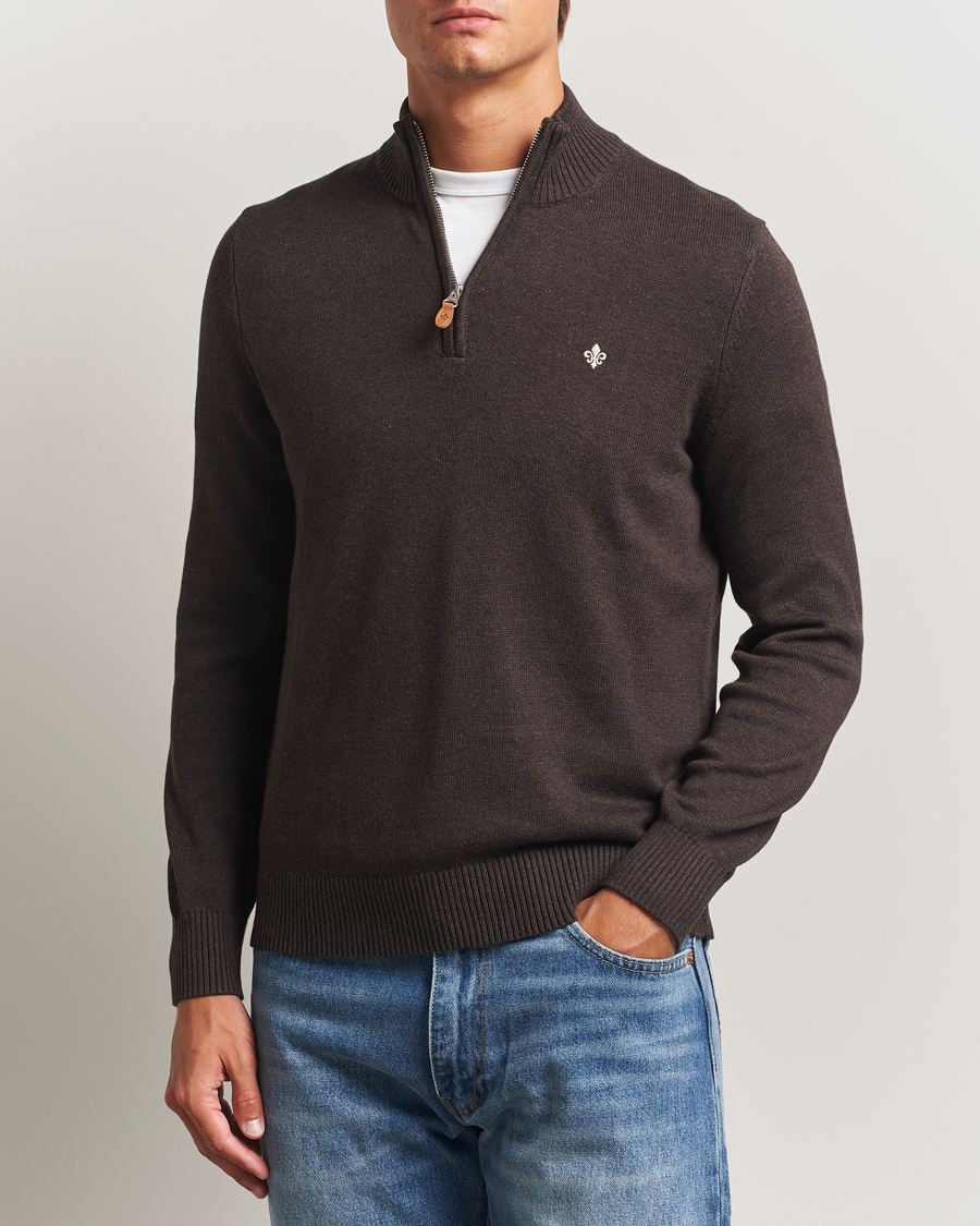 Herre | Trøjer | Morris | Darmon Half Zip Brown