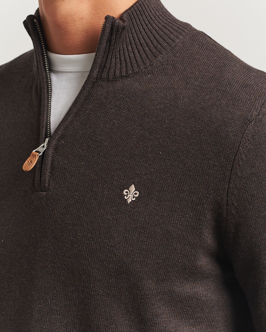 Herre | Trøjer | Morris | Darmon Half Zip Brown