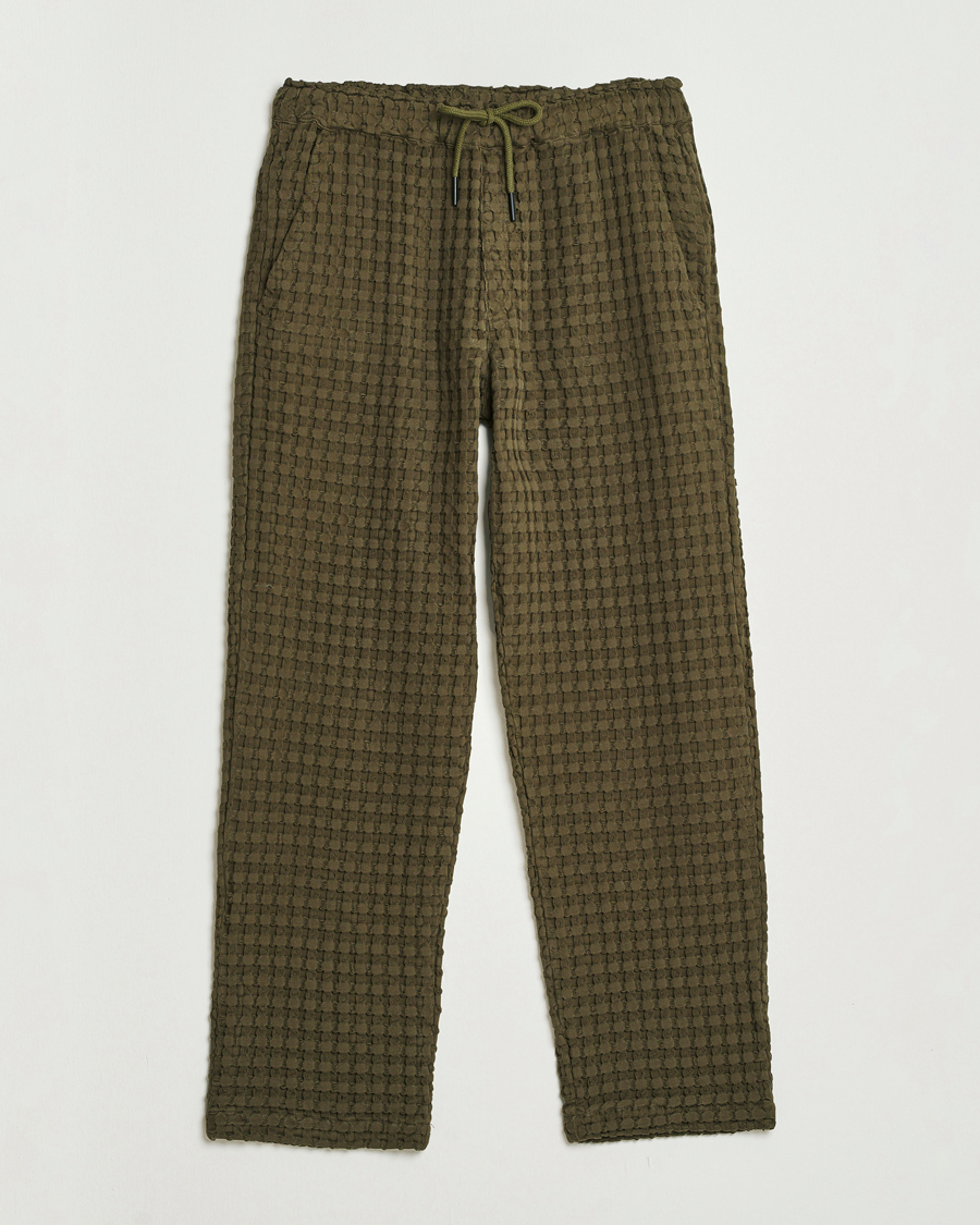 Herre | Bukser | OAS | Turtle Ayora Waffle Pants Dark Green