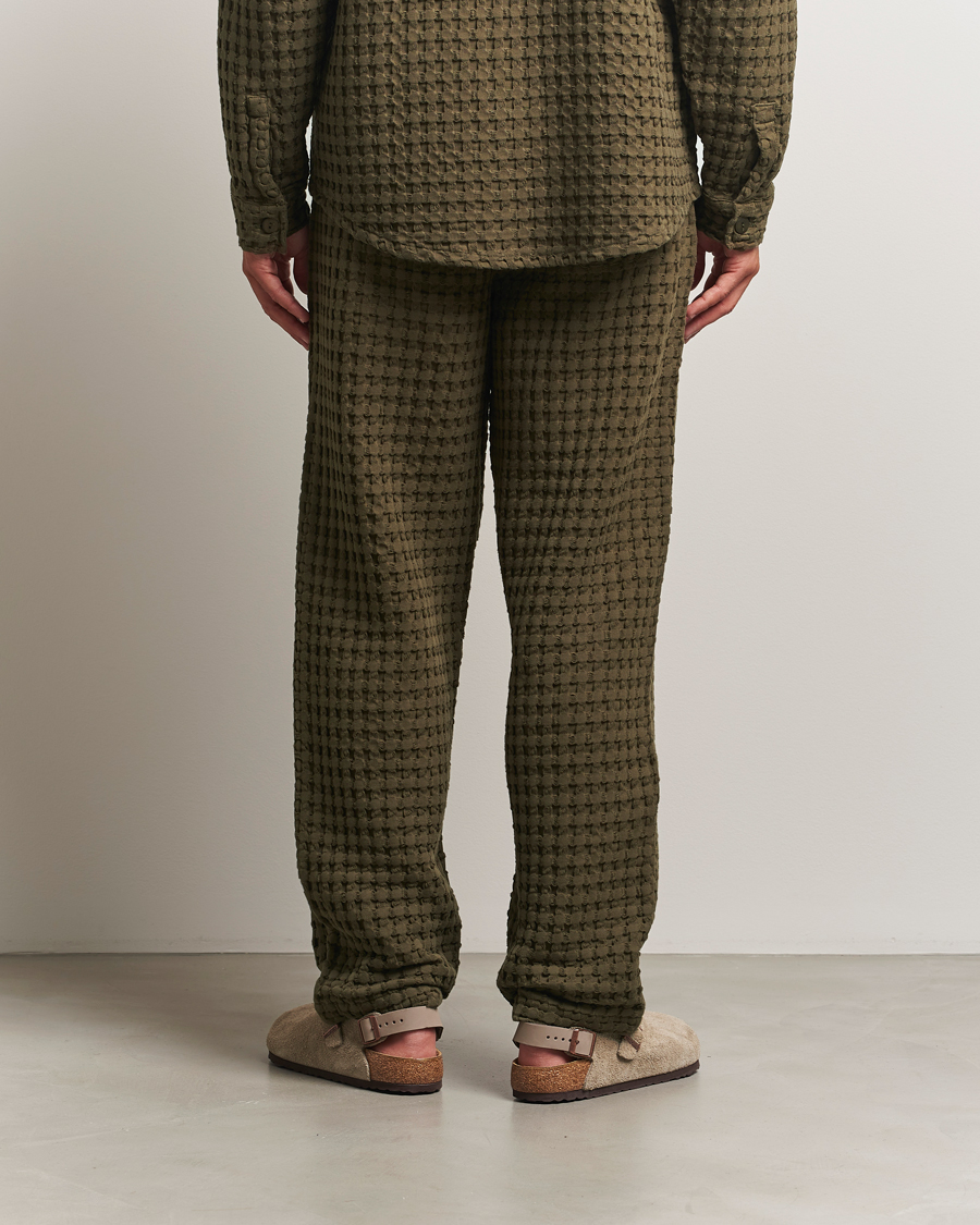 Herre | Bukser | OAS | Turtle Ayora Waffle Pants Dark Green