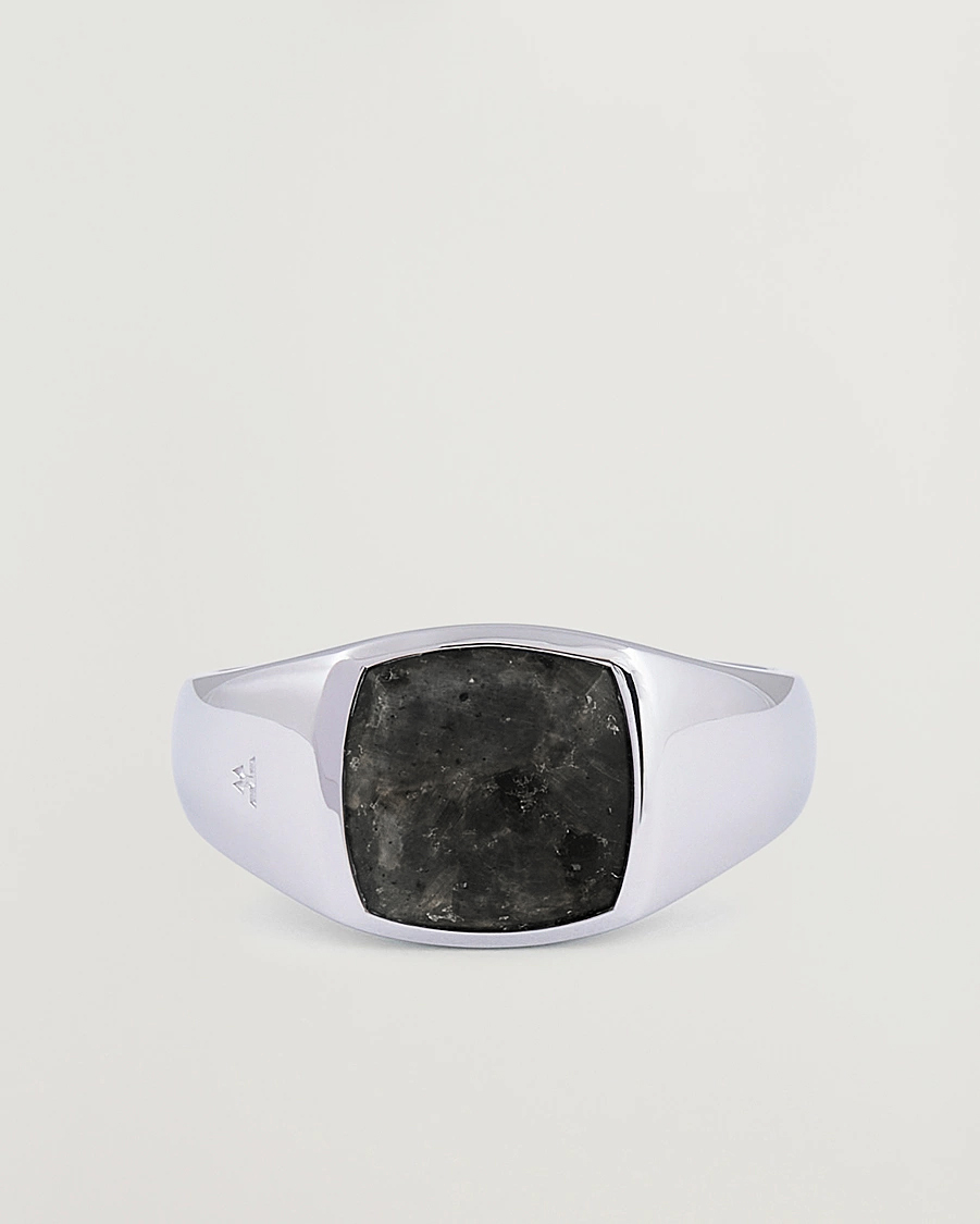 Herre | Smykker | Tom Wood | Kay Ring Black Larvikite