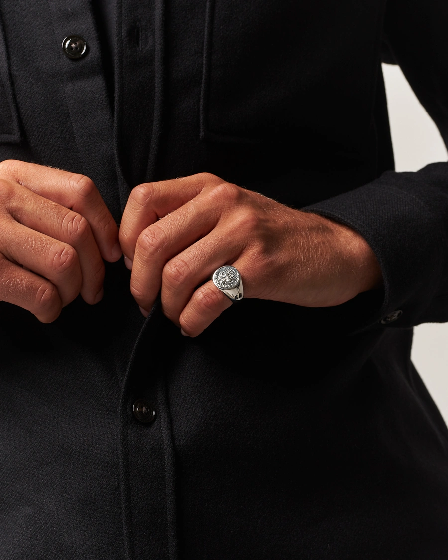 Herre | Smykker | Tom Wood | Coin Pinky Ring Silver