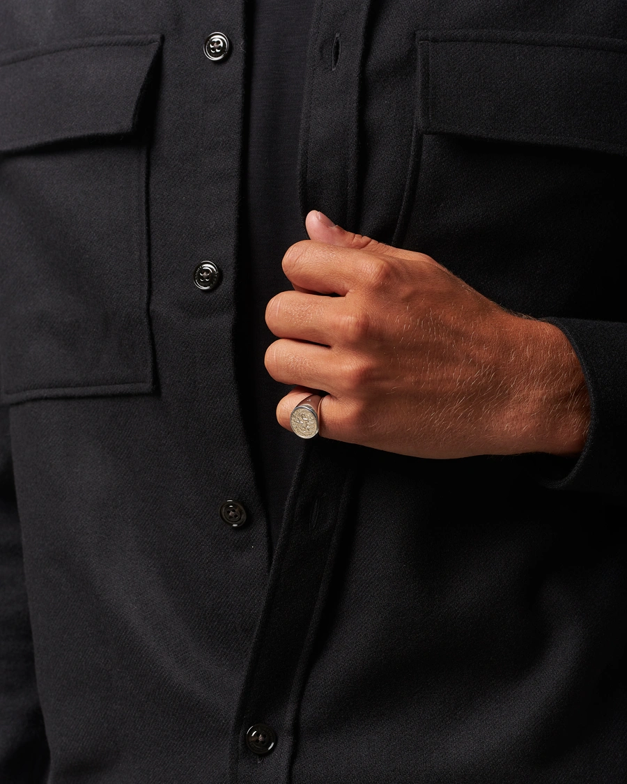 Herre | Smykker | Tom Wood | Coin Pinky Ring Silver/Gold
