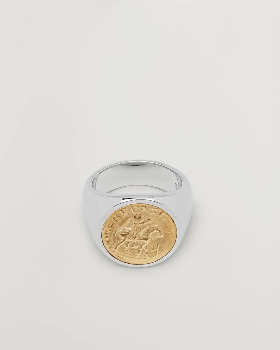 Herre | Smykker | Tom Wood | Coin Pinky Ring Silver/Gold