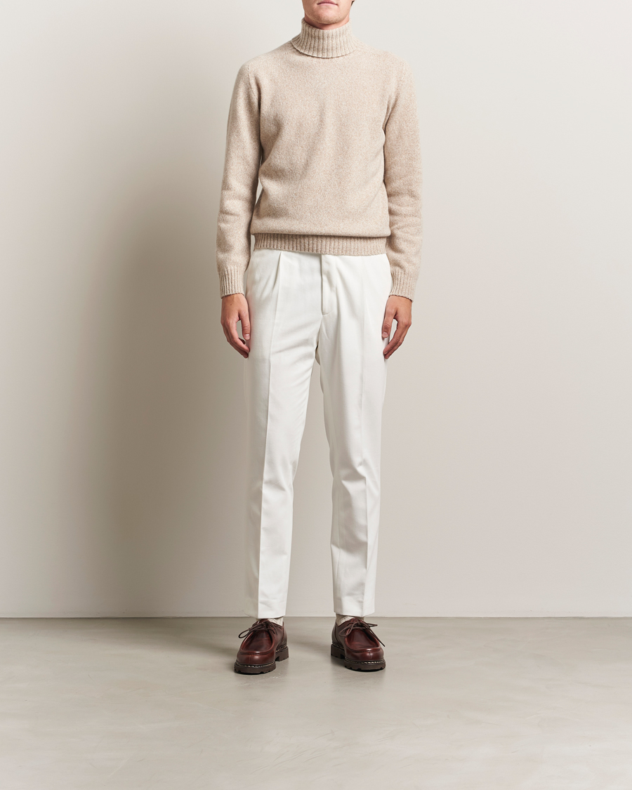 Herre | Trøjer | Altea | Wool/Cashmere Rollneck Beige Melange