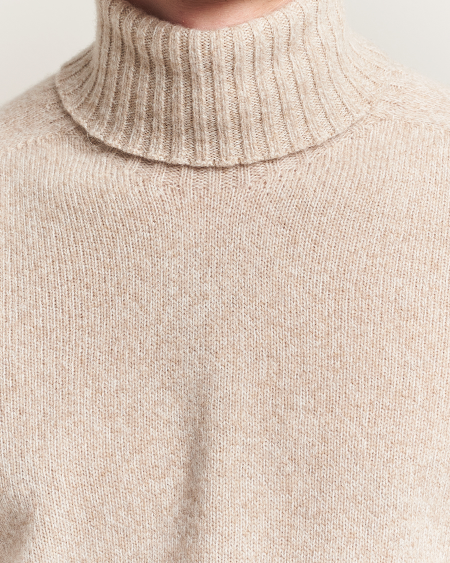 Herre | Trøjer | Altea | Wool/Cashmere Rollneck Beige Melange