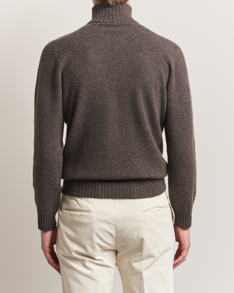 Herre | Trøjer | Altea | Wool/Cashmere Rollneck Dark Brown Melange