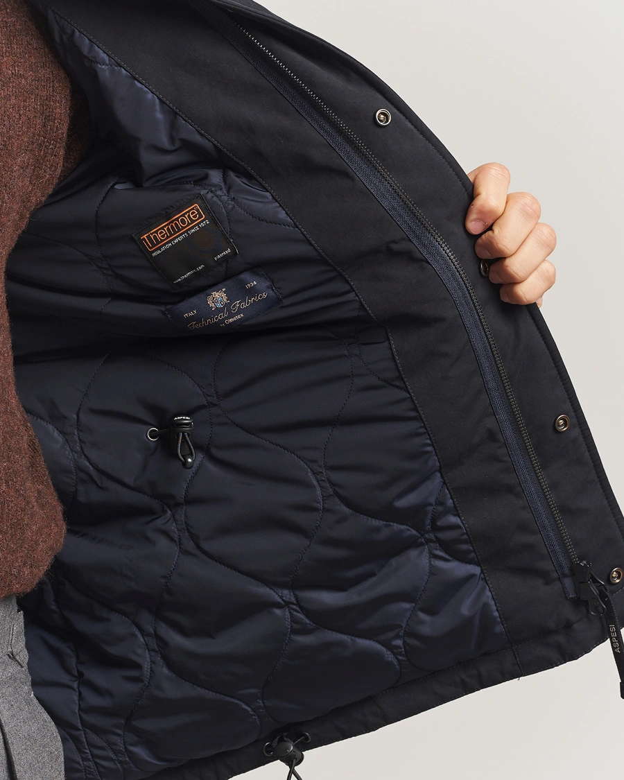 Herre | Jakker | Aspesi | Minifield Cotton Field Jacket Navy