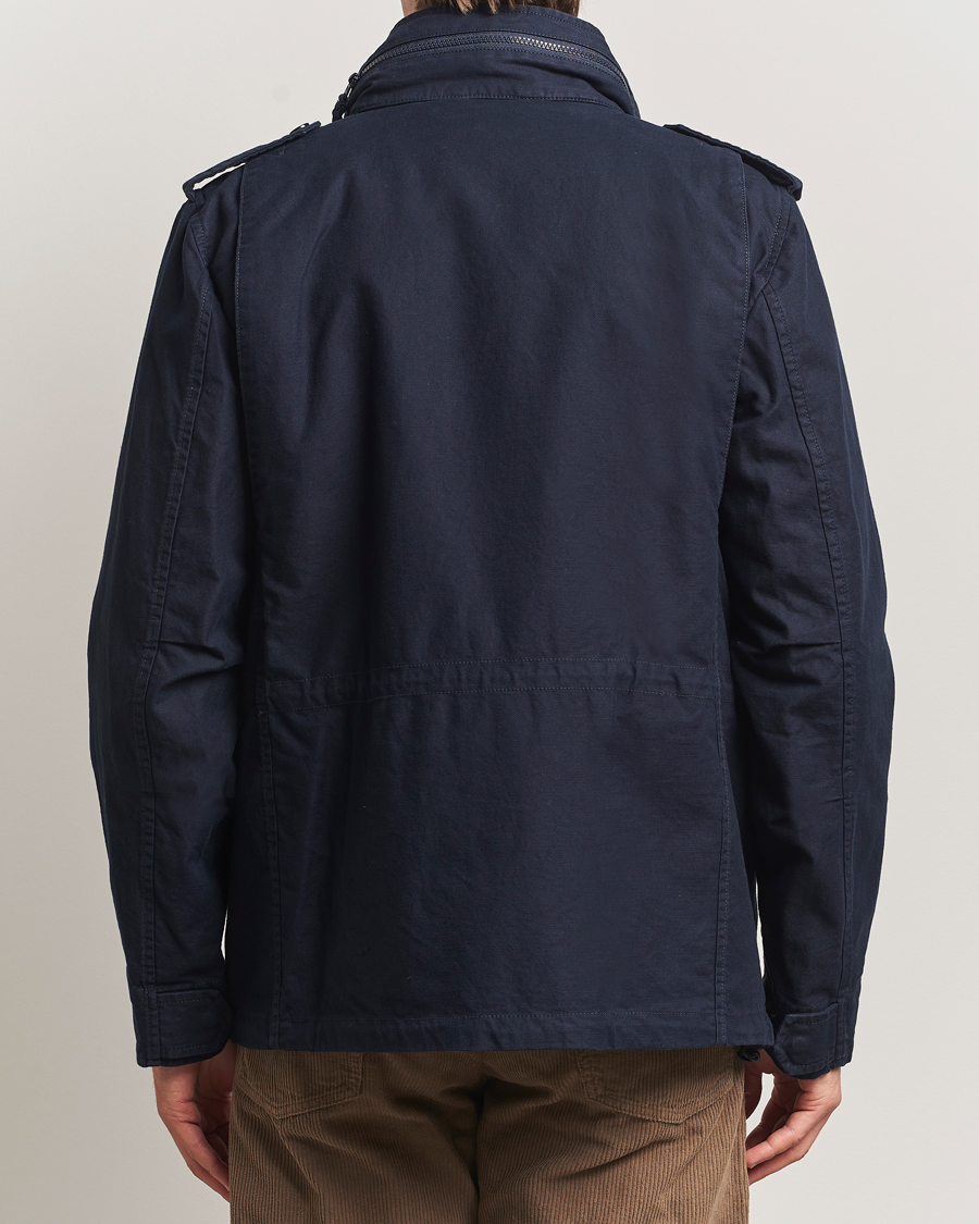 Herre | Jakker | Aspesi | Lined Cotton Field Jacket Navy