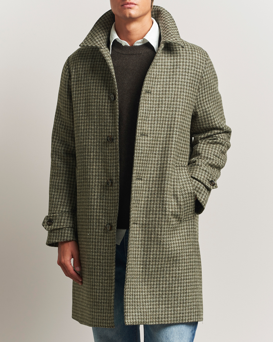Herre | Jakker | Aspesi | Houndstooth Wool Coat Beige