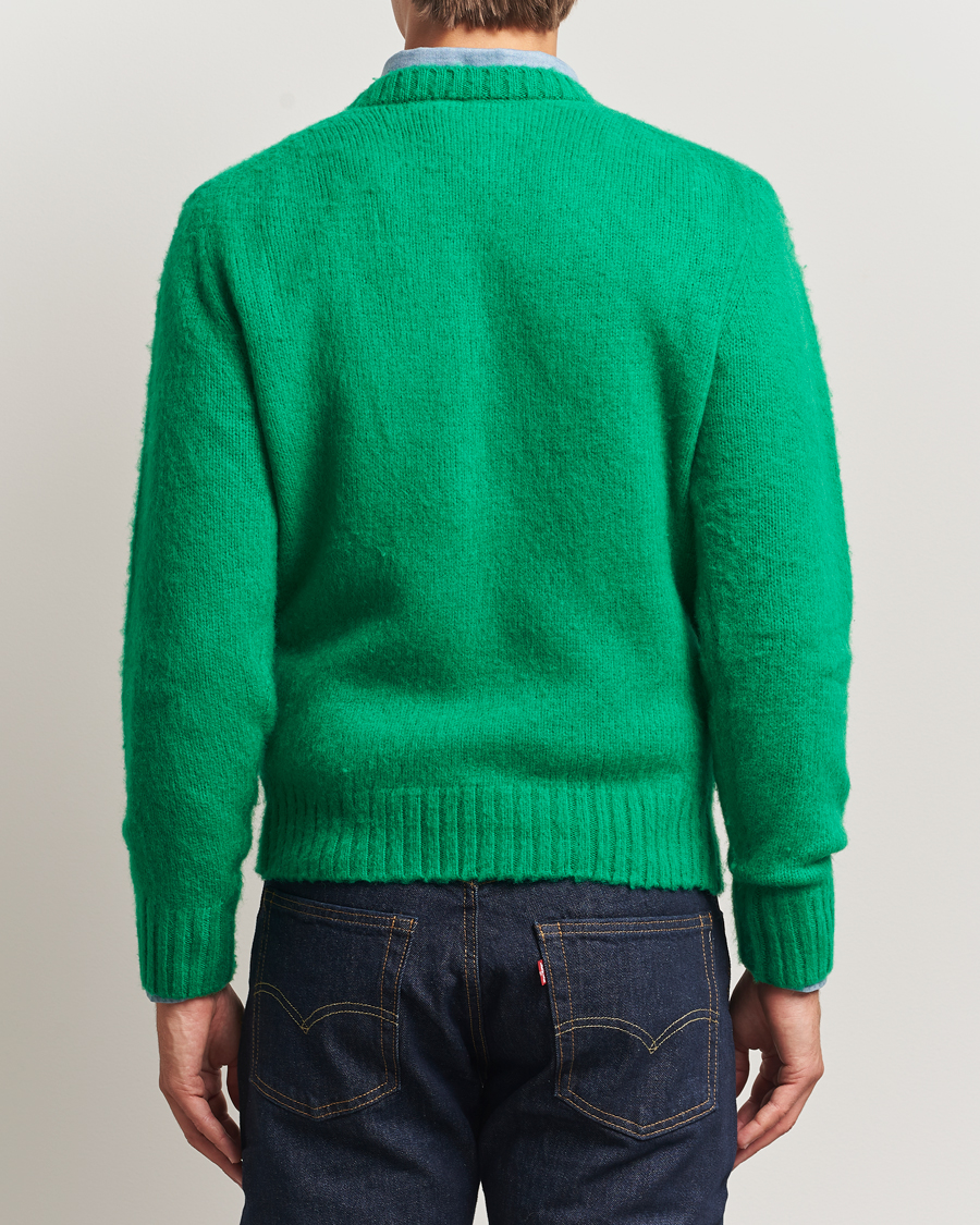 Herre | Trøjer | Aspesi | Brushed Shetland Sweater Green