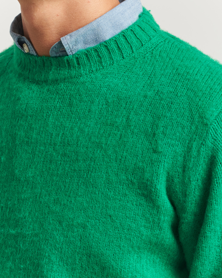 Herre | Trøjer | Aspesi | Brushed Shetland Sweater Green