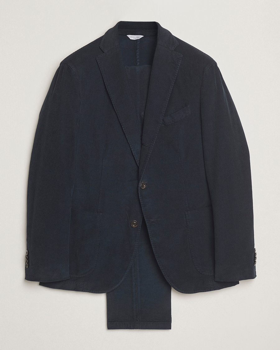 Herre | Jakkesæt | Boglioli | K Jacket Baby Corduroy Suit Navy