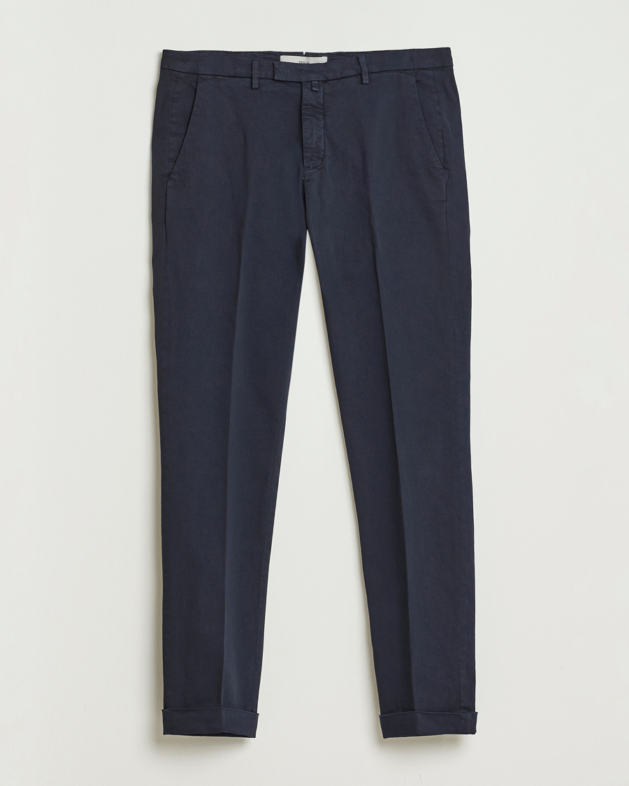 Herre | Bukser | Briglia 1949 | Slim Fit Cotton Stretch Chino Navy