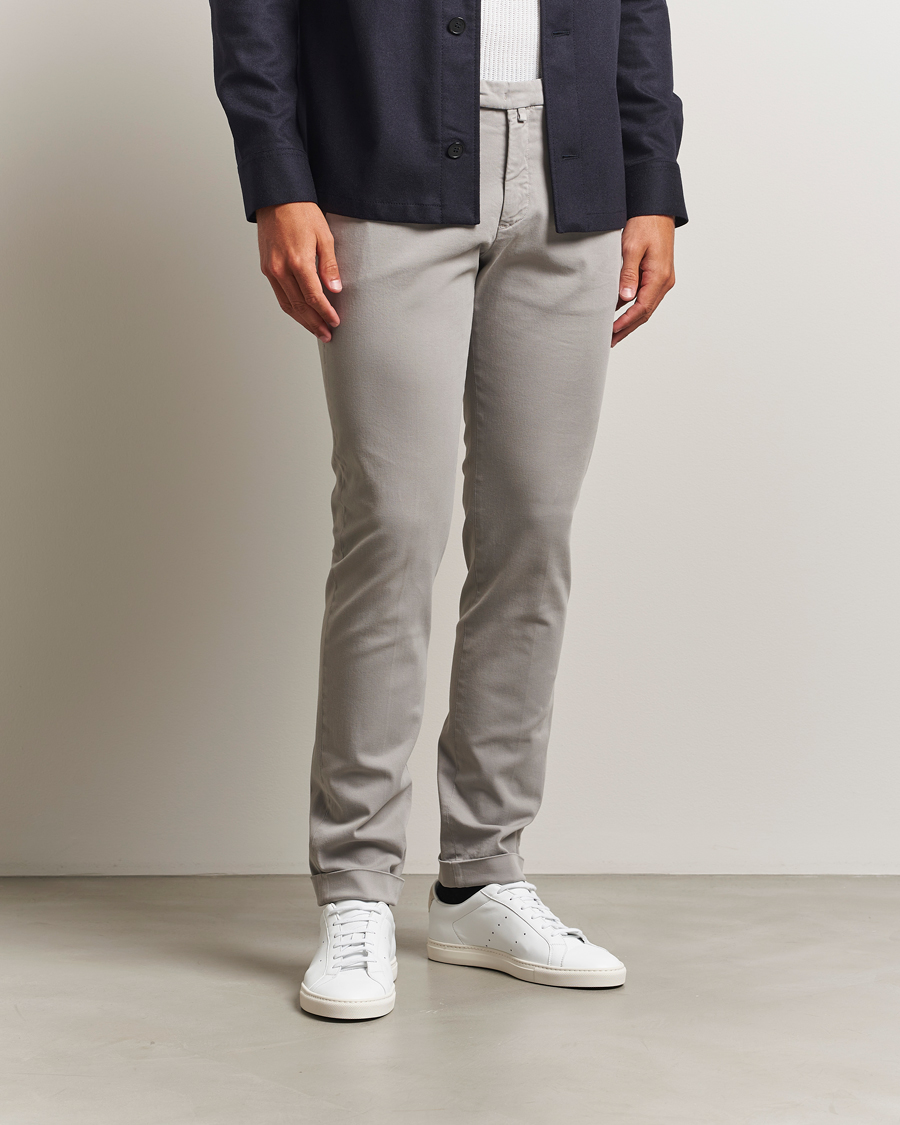 Herre | Bukser | Briglia 1949 | Slim Fit Cotton Stretch Chino Light Grey