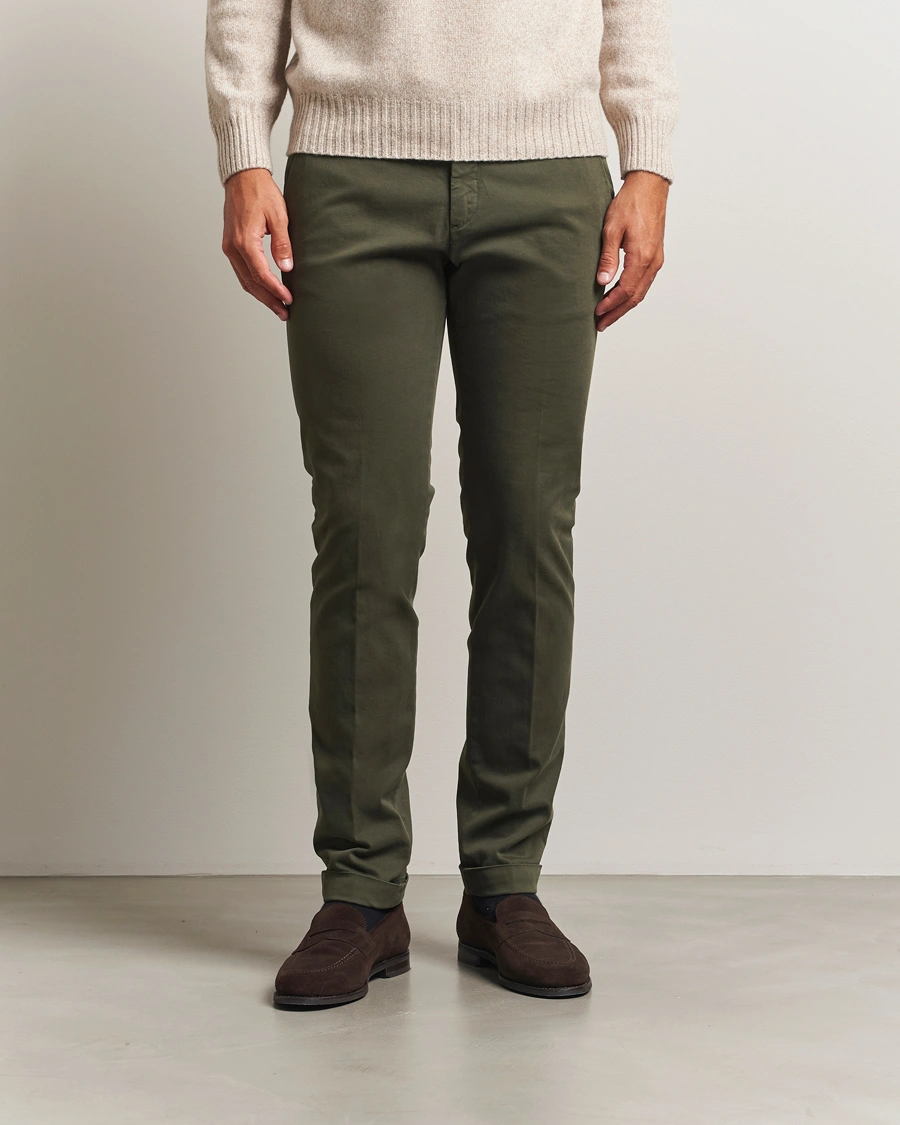 Herre | Bukser | Briglia 1949 | Slim Fit Cotton Stretch Chino Military