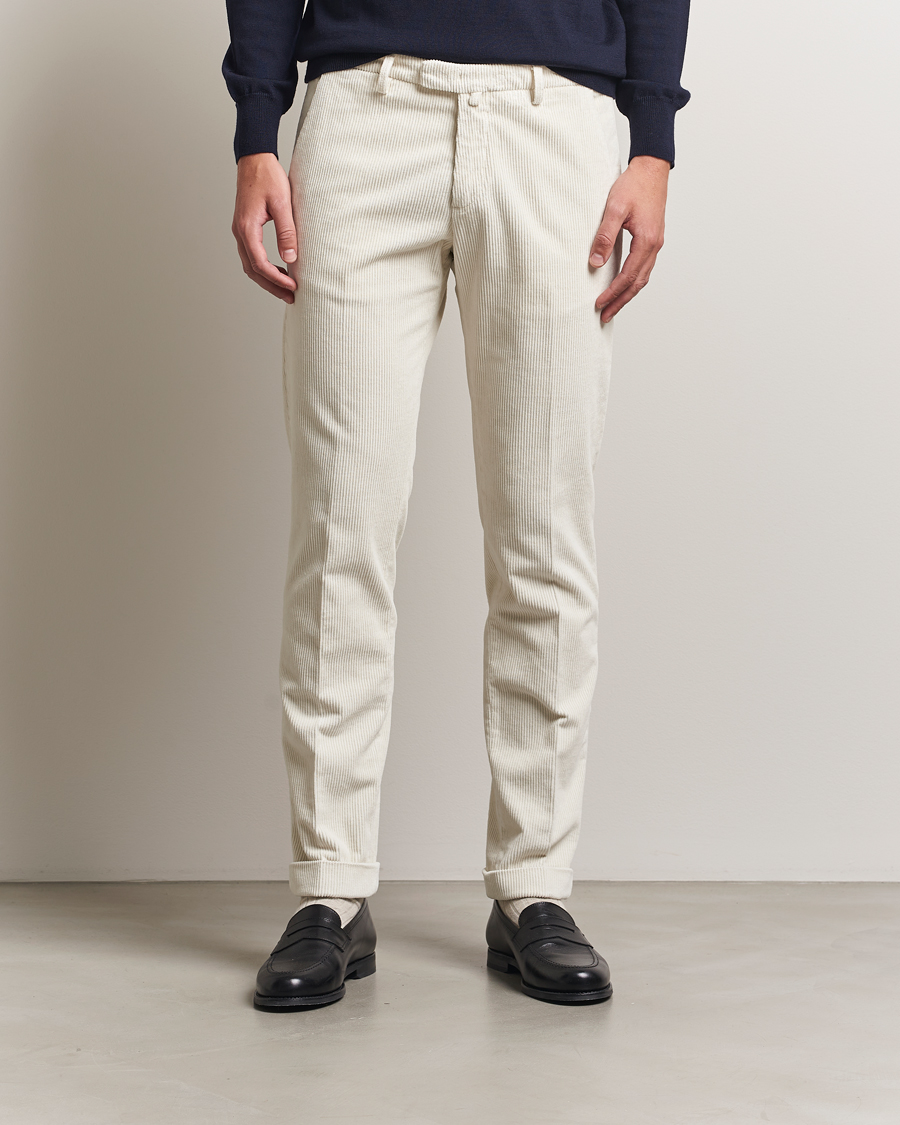 Herre | Bukser | Briglia 1949 | Slim Fit Corduroy Trousers Off White