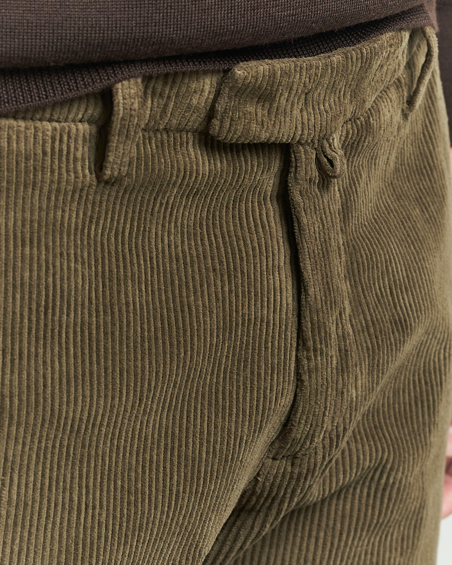 Herre | Bukser | Briglia 1949 | Slim Fit Corduroy Trousers Dark Green
