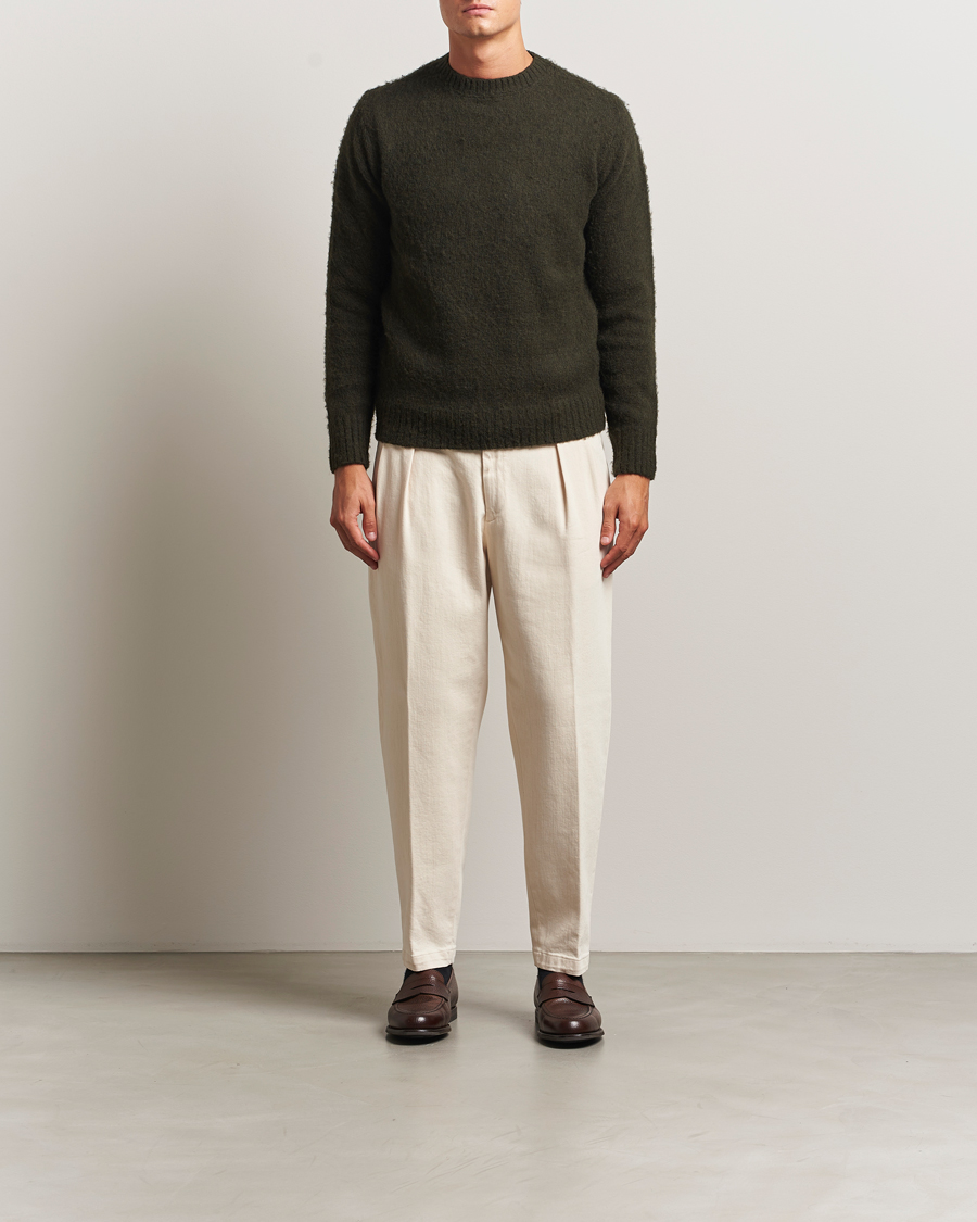 Herre | Bukser | Briglia 1949 | Portobello Loose Fit Cotton Trousers Ecru
