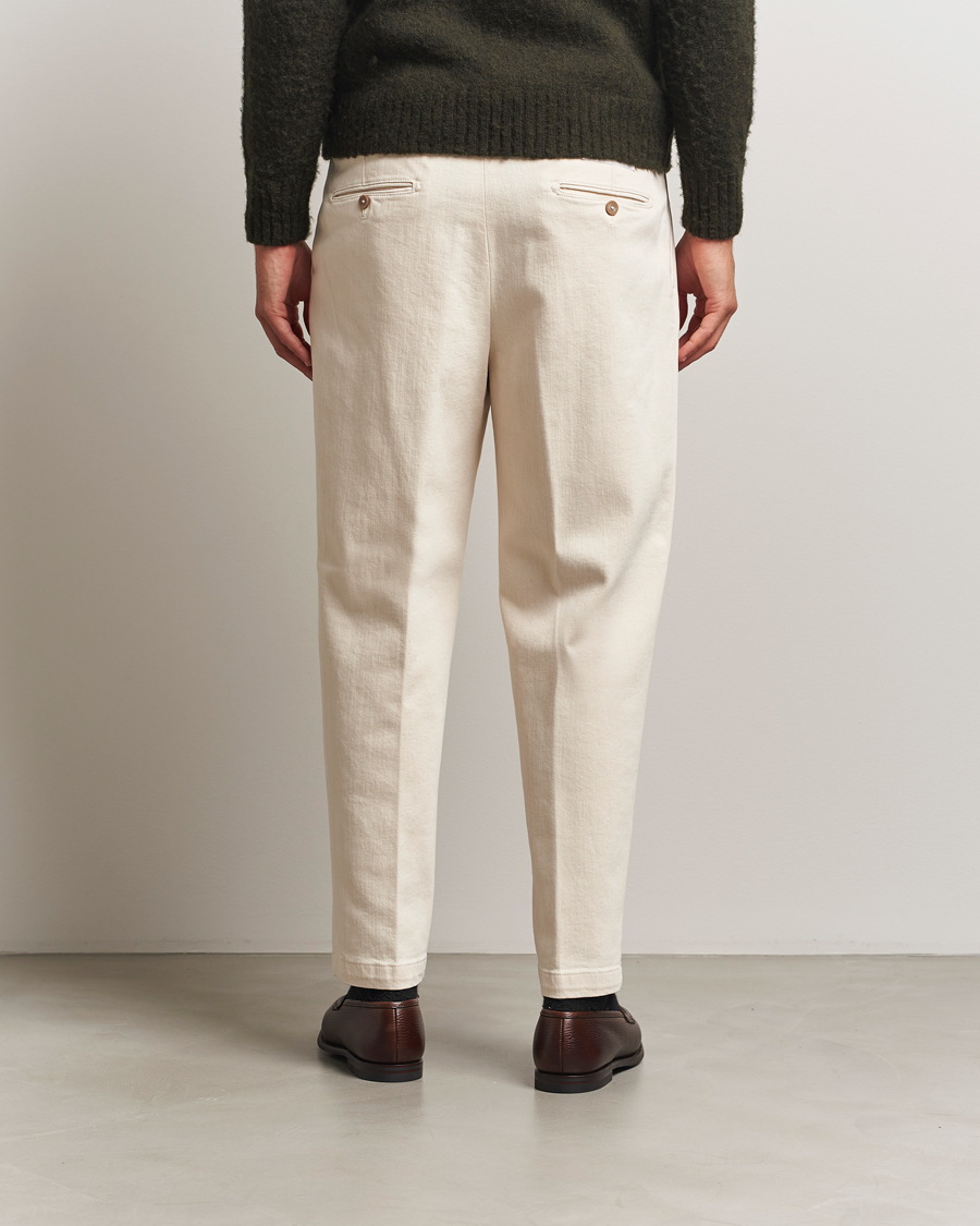 Herre | Bukser | Briglia 1949 | Portobello Loose Fit Cotton Trousers Ecru