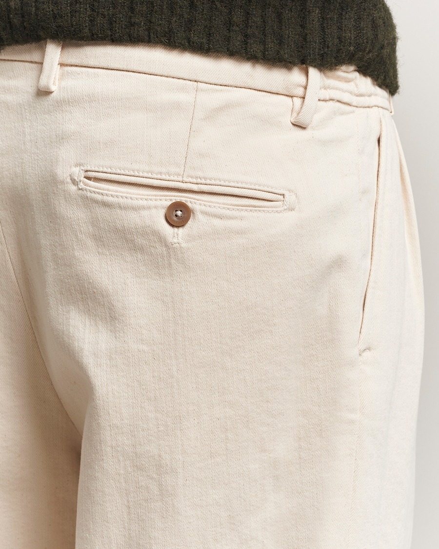 Herre | Bukser | Briglia 1949 | Portobello Loose Fit Cotton Trousers Ecru