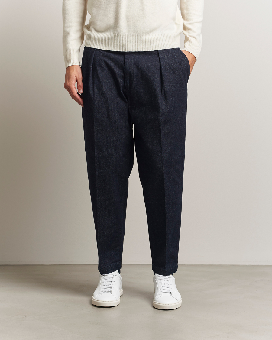 Herre | Bukser | Briglia 1949 | Portobello Loose Fit Denim Trousers Dark Blue