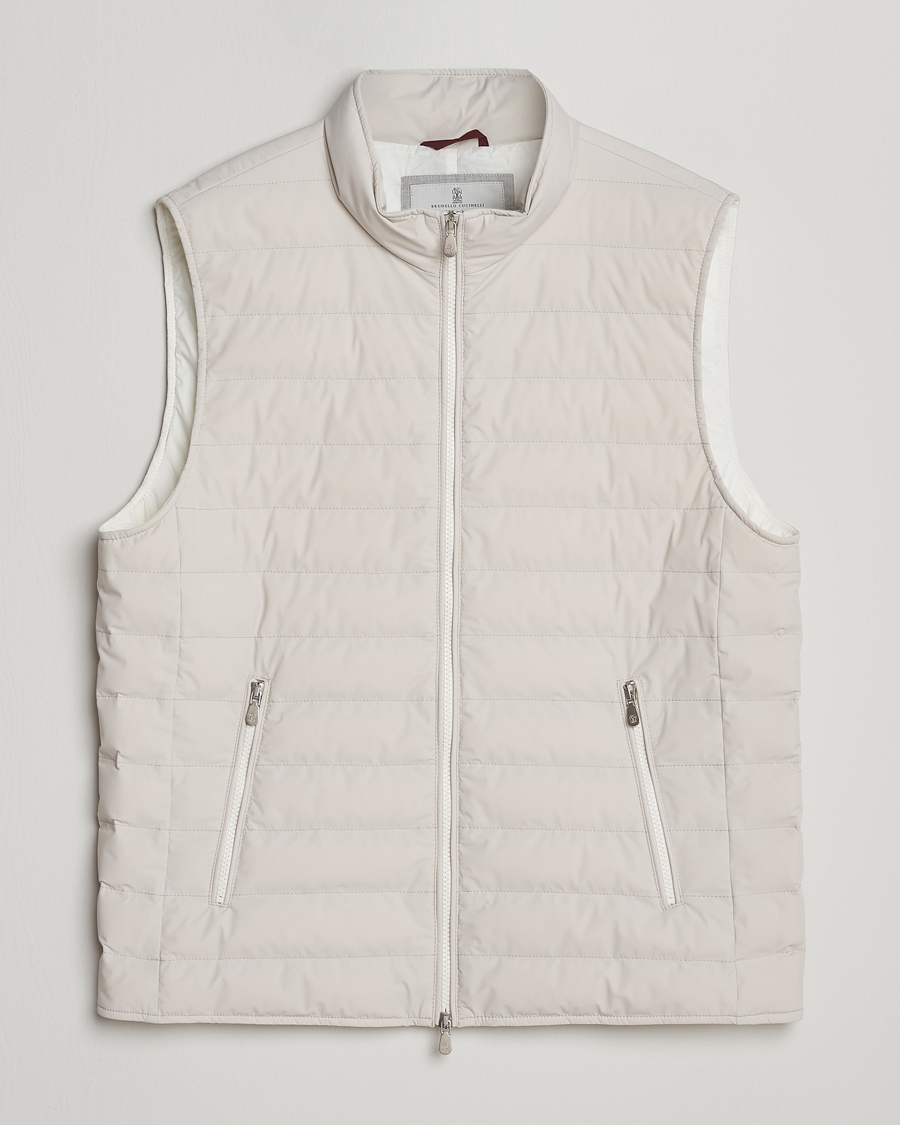 Herre | Veste | Brunello Cucinelli | Nylon Gilet Light Beige