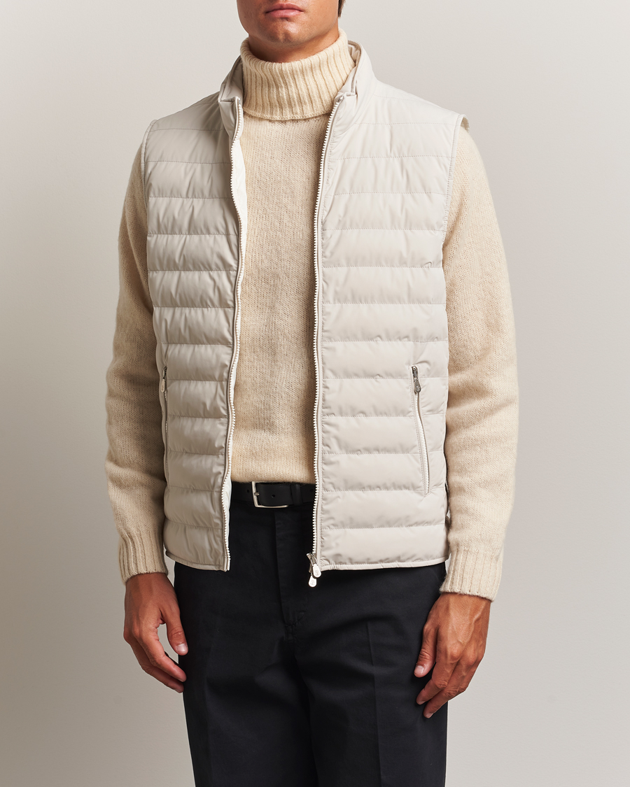 Herre | Veste | Brunello Cucinelli | Nylon Gilet Light Beige