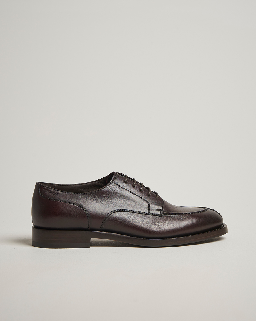 Herre | Derbys | Brunello Cucinelli | Moc Toe Derby Dark Brown Calf