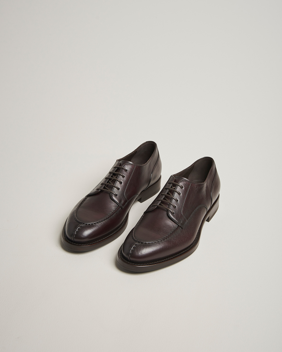 Herre | Derbys | Brunello Cucinelli | Moc Toe Derby Dark Brown Calf