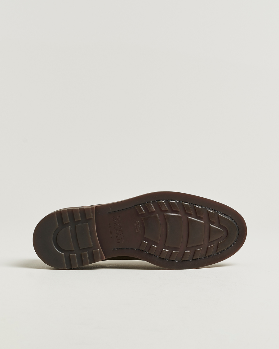 Herre | Derbys | Brunello Cucinelli | Plain Toe Derby Dark Brown Suede