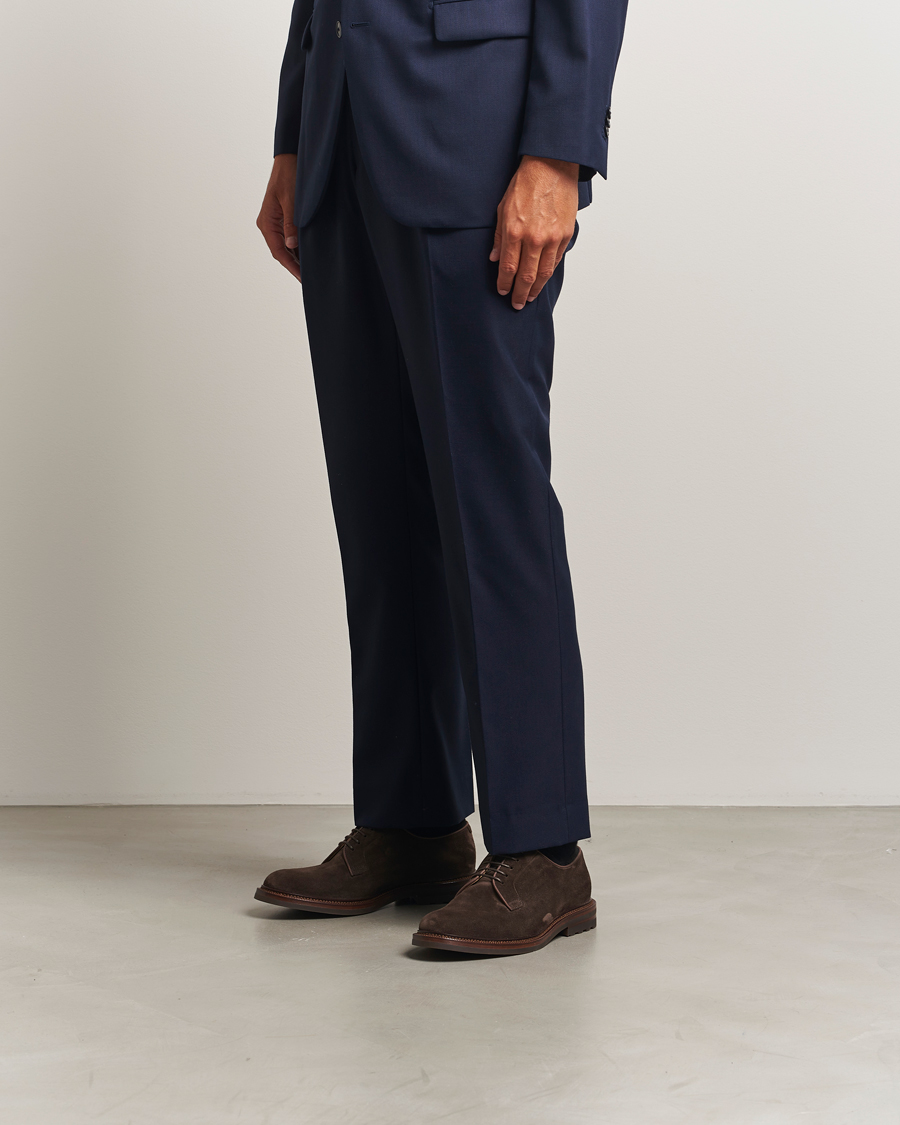 Herre | Derbys | Brunello Cucinelli | Plain Toe Derby Dark Brown Suede